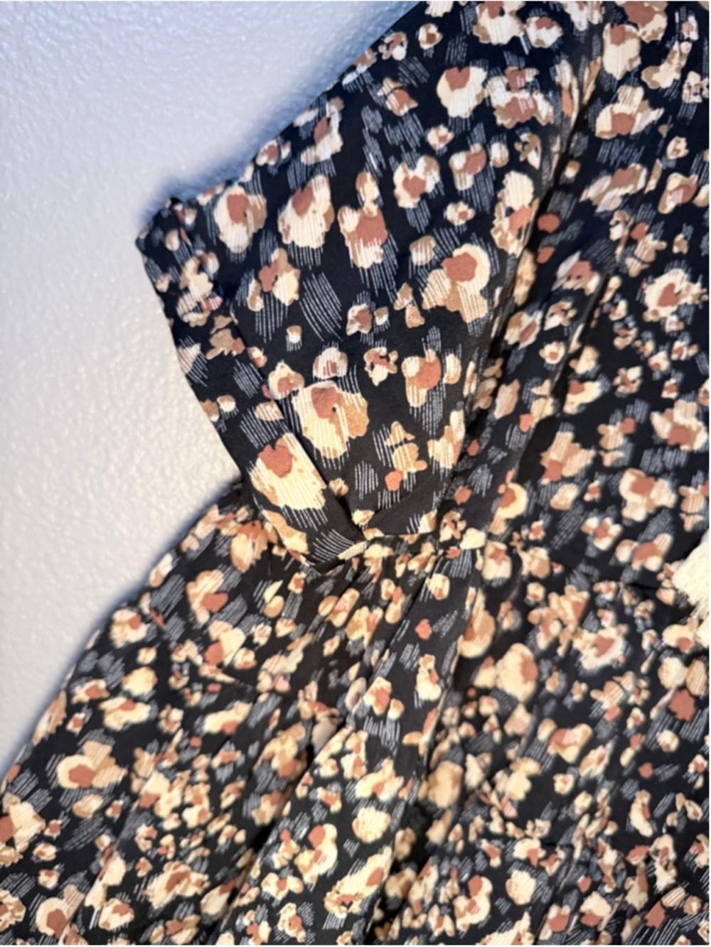 Women's Entro Leopard Print Boho Top M - Picture 8 of 10